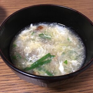 ニラと椎茸の玉子スープ☆
